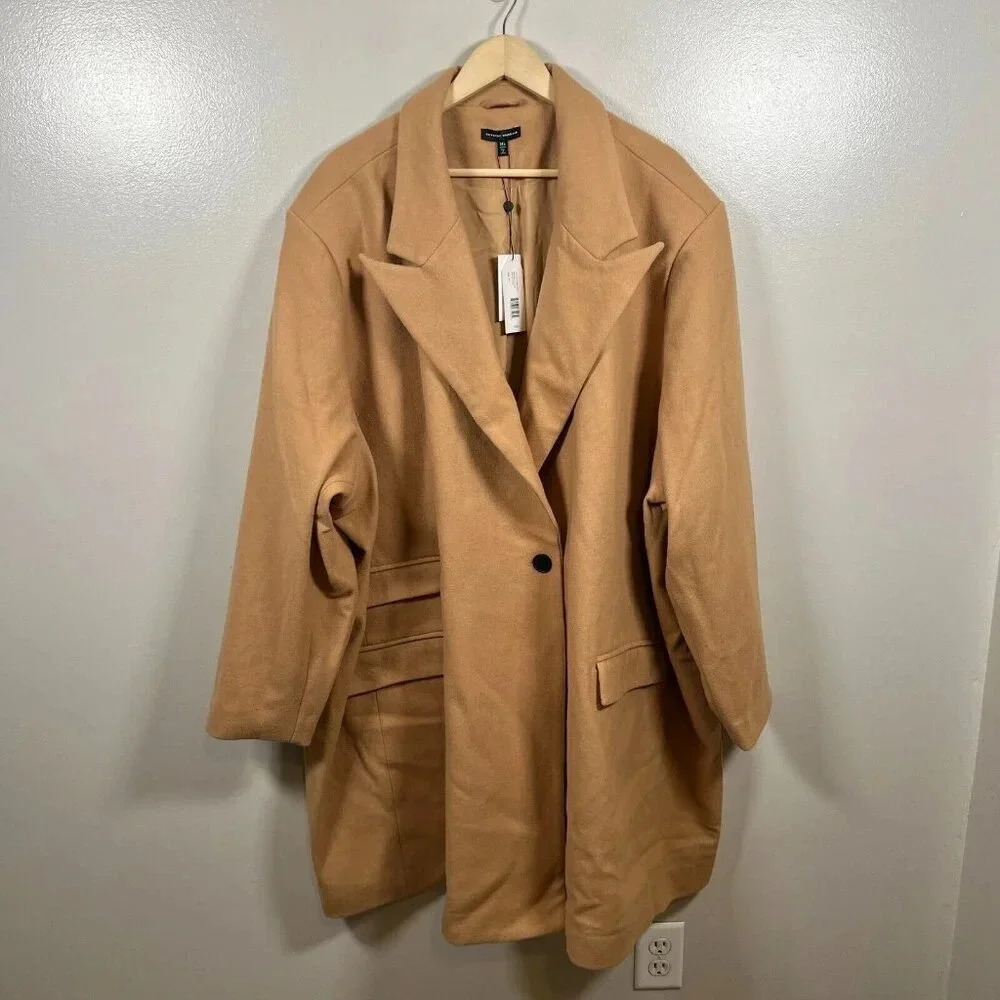 Elegant Tan Pea Coat